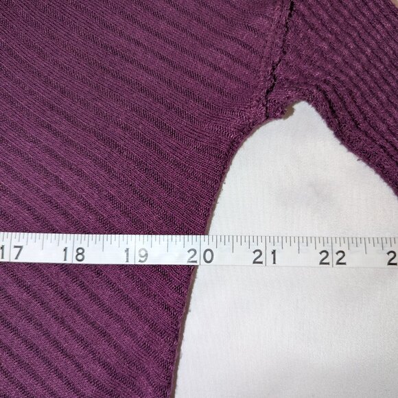 Free People | Ventura Waffle Knit Thermal Tee in African Violet	| Size Small - Picture 10 of 12